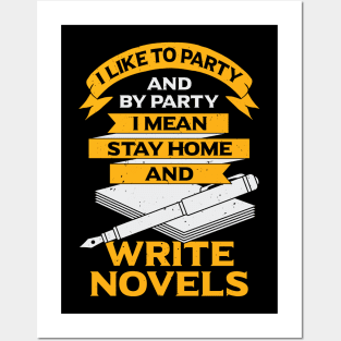 Funny Writer Book Author Novelist Gift Posters and Art